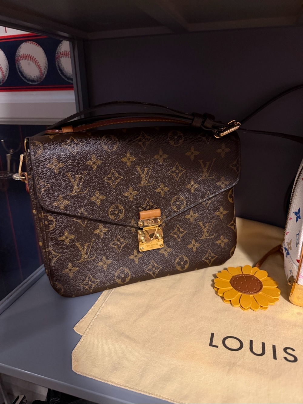 Louis Vuitton Brown Monogram Canvas Pochette Metis Crossbody